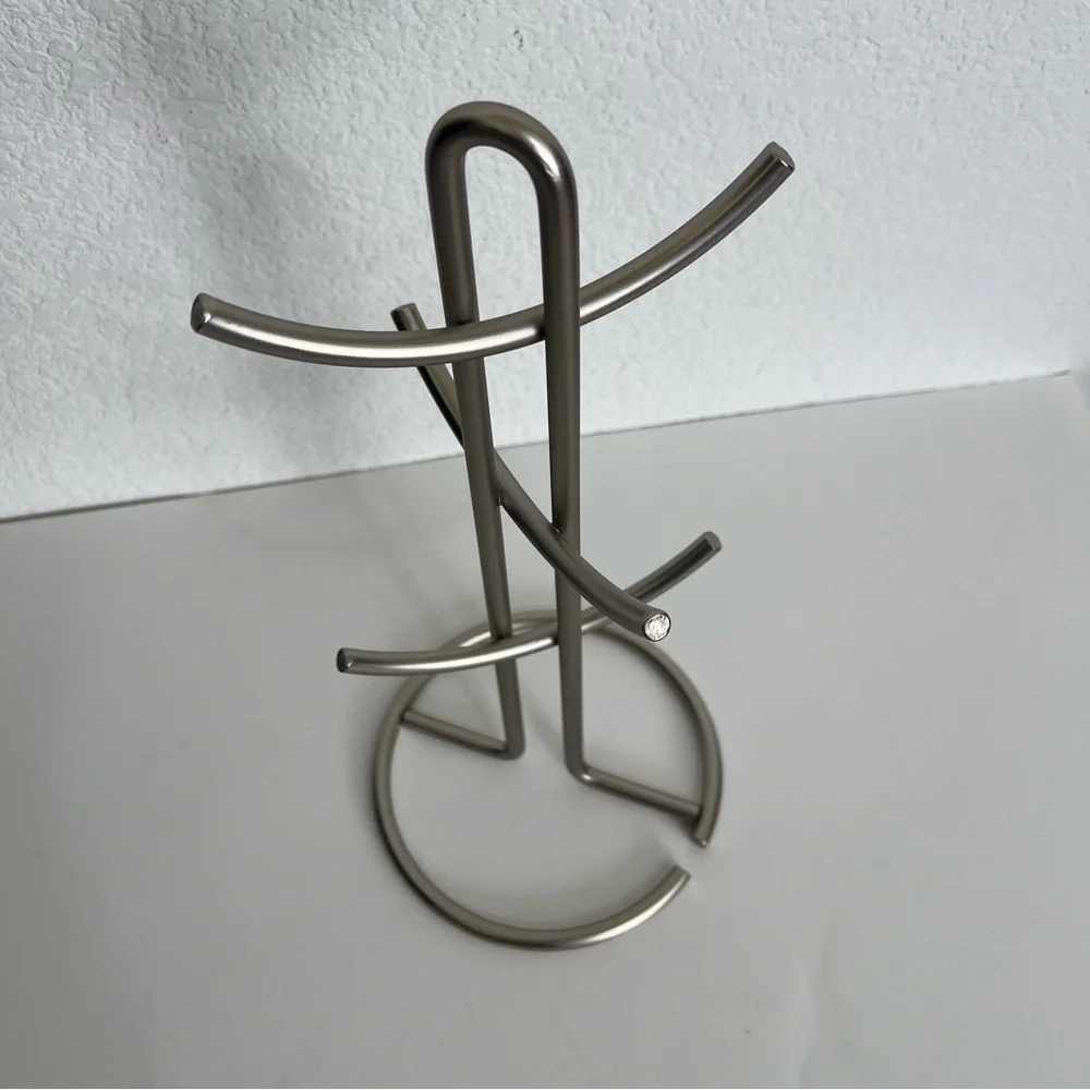 Brushed Nickel Jewelry Stand Organizer